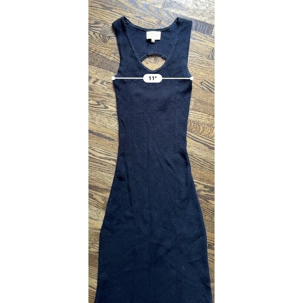 Freshman 1996 Bodycon back cut out Sweater Ribbed Maxi Dress Women’s Size XS - Picture 5 of 6